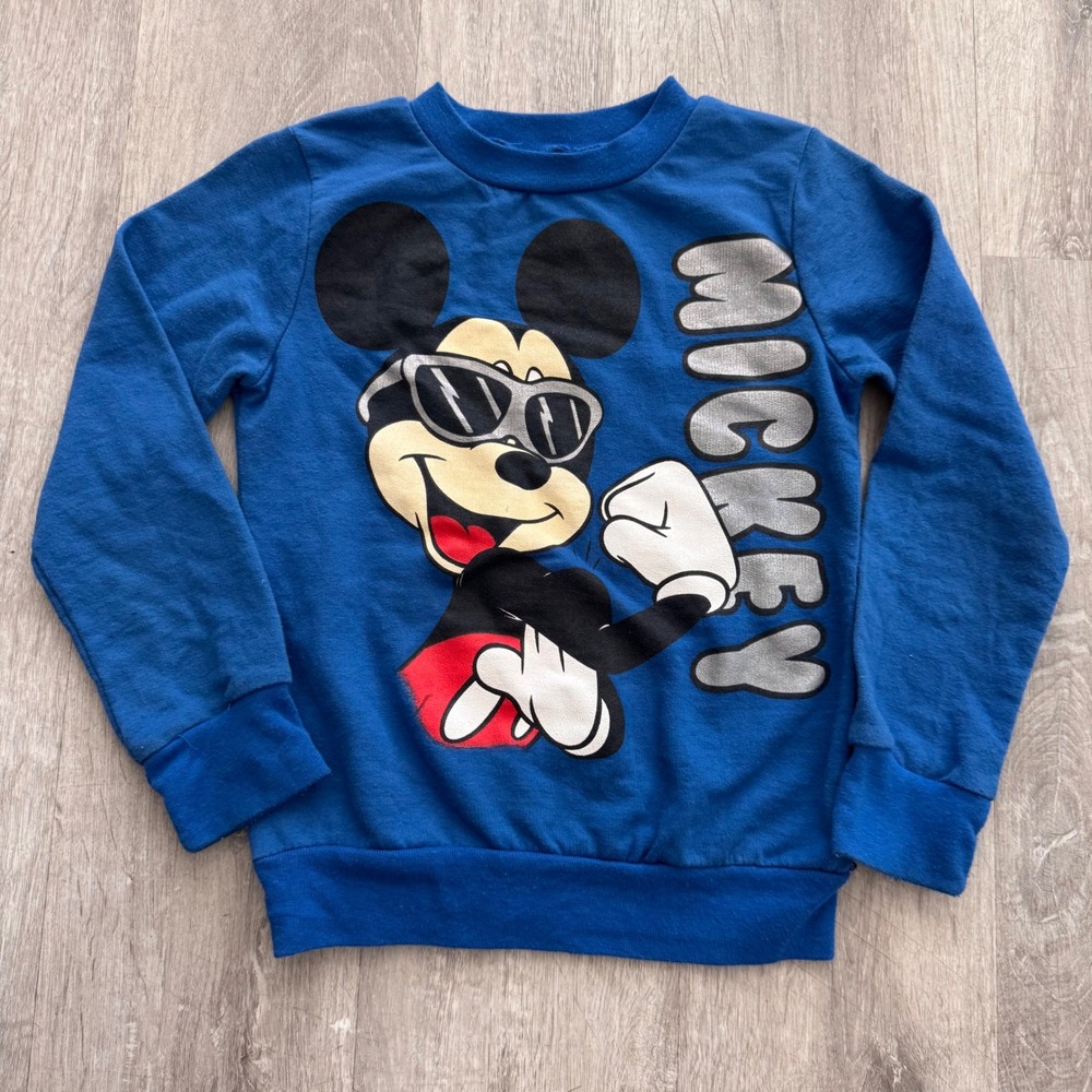 Disney Junior Mickey Mouse Blue Graphic Sweatshirt Kids 4T Pullover